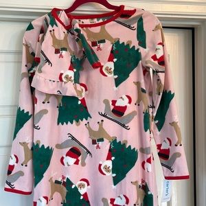 NWT Christmas matching girl and doll nightgown